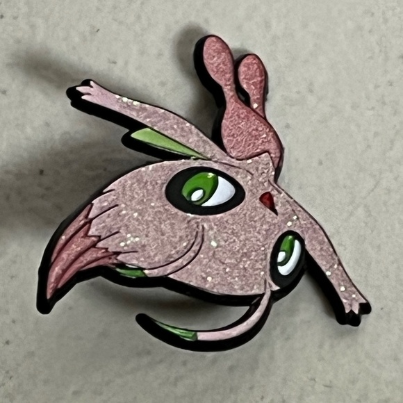 Celebi Pokemon Pink Glitter Pin Enamel Shiny Hat Pins Hats Streetwear Cap - Picture 4 of 7